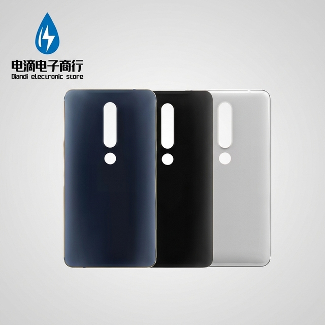 Diandi for Nokia 6.1 Back Cover Rear Housing Replacement Battery Case Repair Spare Parts With Camera Lens