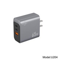 Chargeur USB-C à vente chaude, PD 65W, prise AU/EU/UK/US, bloc de charge rapide USB-C 3 ports pour MacBook, iPad, iPhone, ordinateur portable