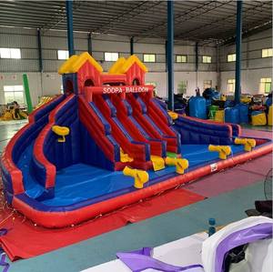 Glissière d'eau gonflable <span class=keywords><strong>de</strong></span> videur <span class=keywords><strong>de</strong></span> <span class=keywords><strong>maison</strong></span> <span class=keywords><strong>de</strong></span> rebond combinée avec <span class=keywords><strong>la</strong></span> piscine <span class=keywords><strong>à</strong></span> <span class=keywords><strong>vendre</strong></span> - Product Image 1