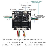 YINUO-LINK YN-S10402 UAV 38*38mm Mini Ethernet Switch Module MX1.25 Connecteur Plug and Play Network Switch Carte Mère