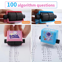 Tampon roulant Bview Art Math-Tampon à questions Multiplicati et Division à l'intérieur de 100 élèves Tampon numérique à rouleaux pour la pratique des mathématiques