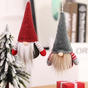 Figurine de père noël Tomte <span class=keywords><strong>scandinave</strong></span> Gnome de Noël Jouet elfe en peluche Mini décor succulent pour balcon de cour extérieur pour Noël - Product Image 3