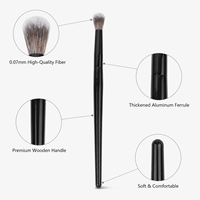 Pinceau de maquillage professionnel KB122 avec fibre de haute qualité de 0,07 mm, virole en aluminium épaissie et manche en bois de qualité supérieure