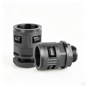 Plastic Corrugated Pipe <b>Connector</b> <b>Quick</b> Straight Push In Fitting For Flexible Conduit Tubing Connection - Product Image 3