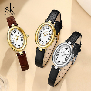 Reloj de Pulsera para Mujer con Esfera Ovalada Minimalista, Diseño Premium en Forma de Bañera, Correa de Cuero, Resistente al Agua, Reloj de Cuarzo - Product Image 2
