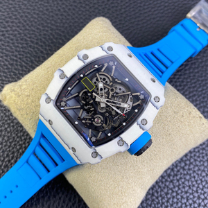 Reloj Mecánico de Alta Gama 3501 con Caja de Fibra de Carbono Blanca en Forma de Barril, Correa de Goma, para Hombre, Ideal para Negocios, Deportes y Fitness - Product Image 3