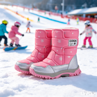 Bottes de neige imperméables pour femme à tige haute, idéales pour les activités urbaines hivernales, entièrement doublées de fourrure, mi-mollet, semelle antidérapante profonde