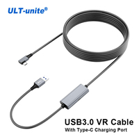 Cable de Datos USB 3.0 de Alta Velocidad ULT-unite, 5Gbp, Tipo C, en Forma de L, USB A a C, Cargador en Ángulo Recto, Cable VR de 90 Grados, Tipo C, 7 Metros de Largo