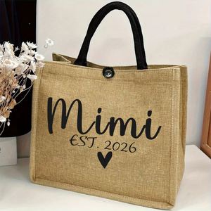 Bolso de Mano de Lino Colorido, Simple y Elegante, Adecuado para Cumpleaños, Navidad y Uso Diario - Product Image 1