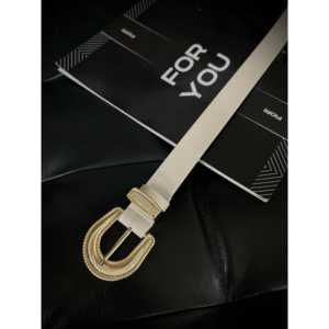 Cinturón para Mujer con Hebilla de Anillo en D Dorado, Estilo Casual de Cuero PU - Product Image 2