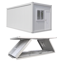 Maison conteneur pliable 20 pieds, structure en acier robuste, assemblage rapide, bureau, école, gymnase, design moderne