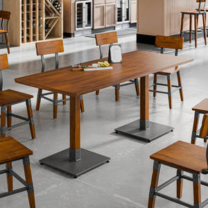Mesa de Madera de 24 Pulgadas de Alto, Estilo Rústico, para <span class=keywords><strong>Pub</strong></span> Irlandés, Cafetería, Restaurante - Product Image 6
