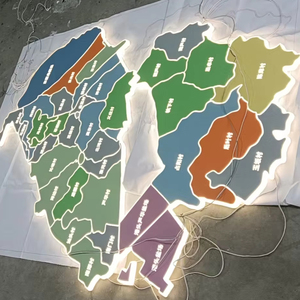 Công ty Văn hóa doanh nghiệp hình nền tường Logo âm thanh nổi tùy chỉnh thép không gỉ trở lại biển quảng cáo phát sáng Trung Quốc bản đồ thế giới - Product Image 4