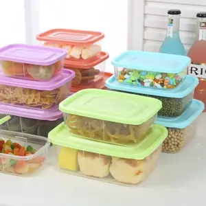ثلاثة في واحد جديد ترويج البلاستيك الغذاء مجموعة علب تخزين أعلى جودة BPA للمدرسة مكتب المنزل استخدام تخصيص المحمولة