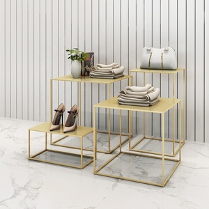 High End Golden Stainless Clothing <strong>Display</strong> <strong>Table</strong> for Women Clothing Shop - Product Image 6