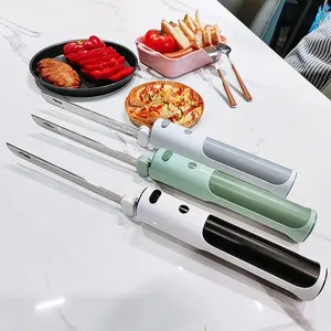 Inteligente pão eletrônico cozinha gadgets alta freqüência profissional plástico elétrico para carne cortar bolo faca e servidor conjunto