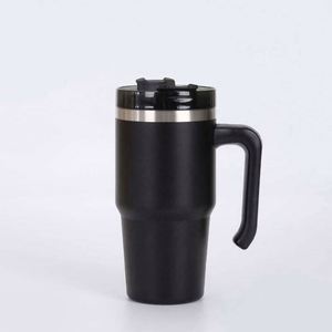 Gobelet isotherme en acier inoxydable avec poignée et couvercle, anti-fuite et écologique, disponible en plusieurs couleurs pour adultes - Product Image 3