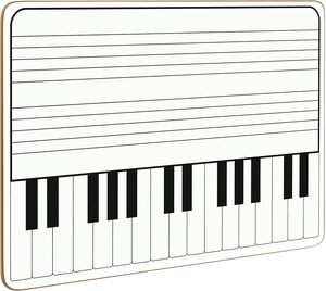 Dry Erase Paper Music Staff Double-Sided Whiteboard <strong>Lapboard</strong> with Musical Notes for Kids and Students - Product Image 4