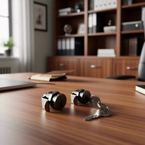 Anin חזק פליז anin עם 2 מפתחות שחור/זהב/אפור בהיר גימור 15 מ "מ אחורי לרהיטים עיצוב מודרני - Product Image 3