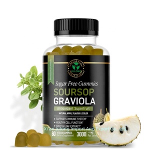 Permen Jeli Daun Sirsak & Buah Sirsak Julong Supply Bebas Gluten Vegan 3000mg Ekstrak Sirsak Non-GMO Suplemen Graviola - Product Image 1