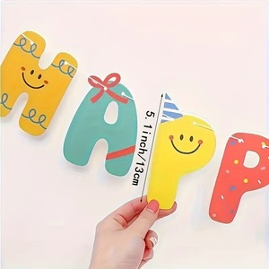 A colorful birthday candle "Happy Birthday" banner is suitable for birthday <strong>decoration</strong>. - Product Image 2