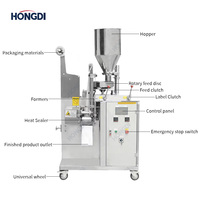 Machine d'emballage verticale automatique électrique pour thé, avec pompe à moteur, scellage par soudure pour sachets plastiques de boissons et aliments, 30 sachets/minute