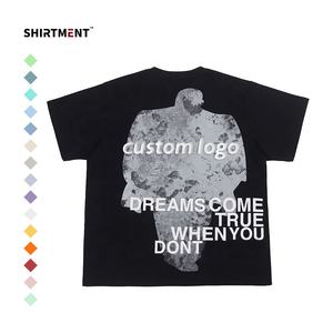 Ropa de alta calidad personalizada con hombros caídos Hip Hop marca Essentials Unisex 300 Gsm Camiseta de algodón para hombres - Product Image 5