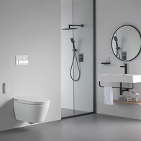 Salle de bain de luxe intégrée Closestool Céramique Wc mural Toilette intelligente Filigrane Wc électrique