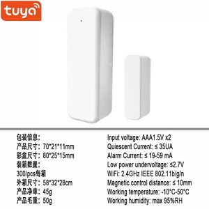 Smart Wifi Zigbee Sensor de puerta Detector magnético Puerta abierta Detectores cerrados Aplicación Compatible con Google Home Windors Sensor de puerta - Product Image 3