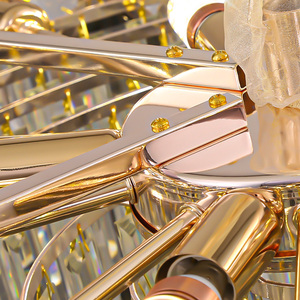 <span class=keywords><strong>2025</strong></span> Mới Sang Trọng Đèn Chùm Pha Lê Phong Cách Bắc Âu Sang Trọng Vàng Ánh Sáng Mặt Dây Chuyền Thích Hợp Cho Phòng Khách Và Khách Sạn Glowix - Product Image 6