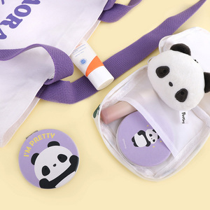 Paorang espejo de mano de doble cara plegable lindo de dibujos animados compacto portátil de bolsillo espejo cosmético para niñas mujeres tocador de viaje - Product Image 3