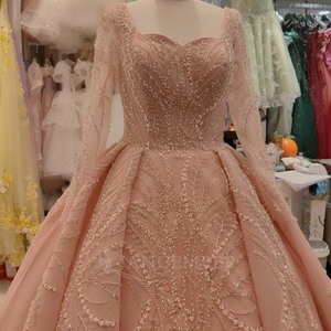 Vestido de Gala Moderno y Dulce para Quinceañera Lsany220 Rosa, Talla Grande, para Graduación, con Escote Corazón, Adornado con Cuentas, Antiestático - Product Image 3