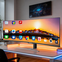 Moniteur incurvé, prix de gros, écran d'affichage 4K, ordinateur PC, 2K 144Hz, 24 pouces, écran LCD personnalisé, 34 pouces IPS 2560, deux moniteurs LCD ultra-larges 19 pouces