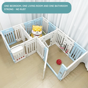 Multiformato personalizzabile per animali domestici recinzione per interni animali da cortile gioco Pet Pet box in plastica con cancello - Product Image 2