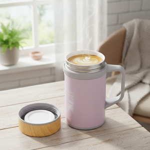 500ml Stainless Steel Porcelain Liner Thermal Mug Vacuum <b>Flask</b> Sports <b>Drink</b> Bottle with Hand Grip 4-6hrs <b>Hot</b> 8-10hrs Cold - Product Image 1