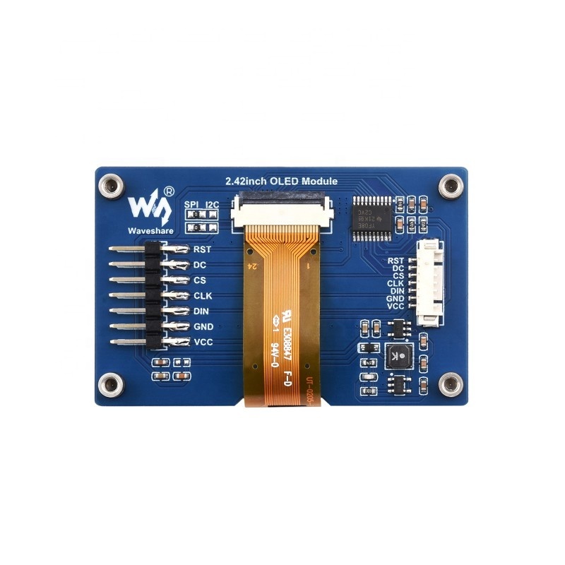 Display OLED 2.42 Pollici, Risoluzione 128x64, Interfaccia SPI/I2C, Compatibile Con Raspberry Pi E Arduino, Colore Giallo