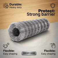 Malla de Alambre Galvanizado Económica de 1.8m con Nudos, Certificación ISO, Tratada Térmicamente, Resistente a la Corrosión, Duradera, para Cercas de Granja, Cerdos, Jabalíes y Ciervos