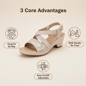 Sandalias Personalizadas Ca415-1 con Plataforma Baja y Tiras Cruzadas, PU y Tela Estampada, para Oficina y Viajes, Mercado Estadounidense - Product Image 5