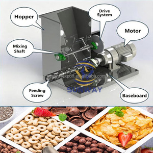 Machine à fabriquer des flocons de maïs entiers longue durée, extrudeuse de cornflakes <span class=keywords><strong>sans</strong></span> <span class=keywords><strong>gluten</strong></span>, appareil complet pour flocons de petit-déjeuner - Product Image 4