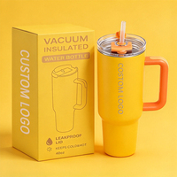 Gobelet isotherme personnalisé avec logo, service OEM, grande capacité 40oz, double paroi sous vide, garde au chaud 12 heures, tasse de voyage avec poignée