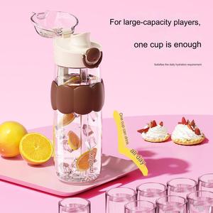 600ml BPA-Free Double Straw Sports Bottle PPSU Leak-Proof <b>Cup</b> Portable Athletes Students Free Sample Available Refrigerator DGHX - Product Image 3