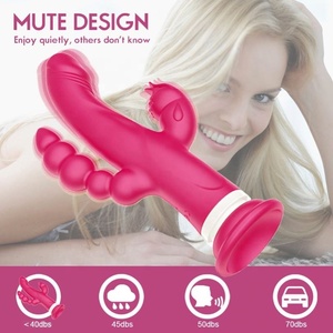 ของเล่นทางเพศสำหรับผู้หญิง 3-in-1 สีม่วง/สีแดงกุหลาบ รุ่น Girlspower กระตุ้นจุดจี กระต่ายสั่น ทวารหนัก ซิลิโคน ไวเบรเตอร์ IPX6 เครื่องช่วยสำเร็จความใคร่ - Product Image 6