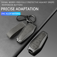 Housse de protection pour clé de voiture en alliage de zinc et cuir compatible avec BYD Song Pro, Tang DM, Qin PLUS MAX, Yuan Atto 3, Han EV, Seal