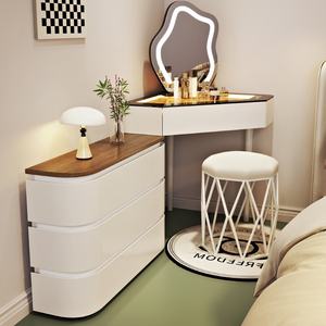 Mueble Esquinero Multifuncional Ajustable, Triangular, con Iluminación, Moderno, Sencillo, de Madera Maciza, para Vestidor, Sala de Estar - Product Image 6