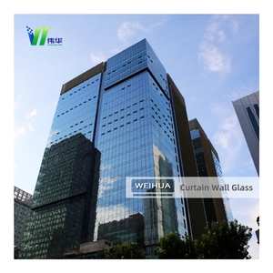 Panneau de <span class=keywords><strong>mur</strong></span> rideau en verre décoratif de grand bâtiment extérieur Verre feuilleté trempé avec alliage d'aluminium pour application extérieure - Product Image 2