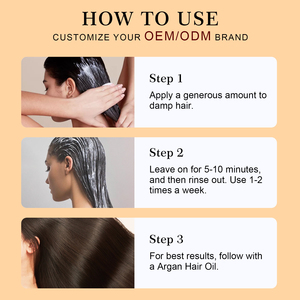 <span class=keywords><strong>Maschera</strong></span> per <span class=keywords><strong>Capelli</strong></span> OEM Riparatrice e Nutriente con Collagene, Olio di Argan Vegano Biologico e Cheratina per Tutti i Tipi di <span class=keywords><strong>Capelli</strong></span> - Lucentezza, Morbidezza, Sicura per il Colore - Product Image 6