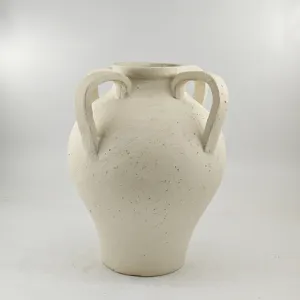 北欧风格手工陶瓷罐桌装饰配件粘土花瓶陶瓷花瓶带手柄