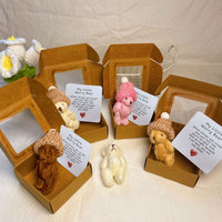 Mini ours en peluche personnalisé pour le soutien émotionnel, avec carte, en boîte, pour soulager l'anxiété, cadeau en gros