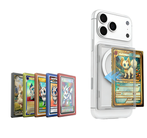 Strong Magnetic <strong>PC</strong> Material 8mm Thick Trading Card Protector Sleeve Game Display Card Transparent Protection Phone Holder - Product Image 1