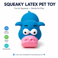 Jouet à mâcher pour chien en latex écologique avec couineur, jouet de dentition en caoutchouc naturel pour les soins dentaires des chiots